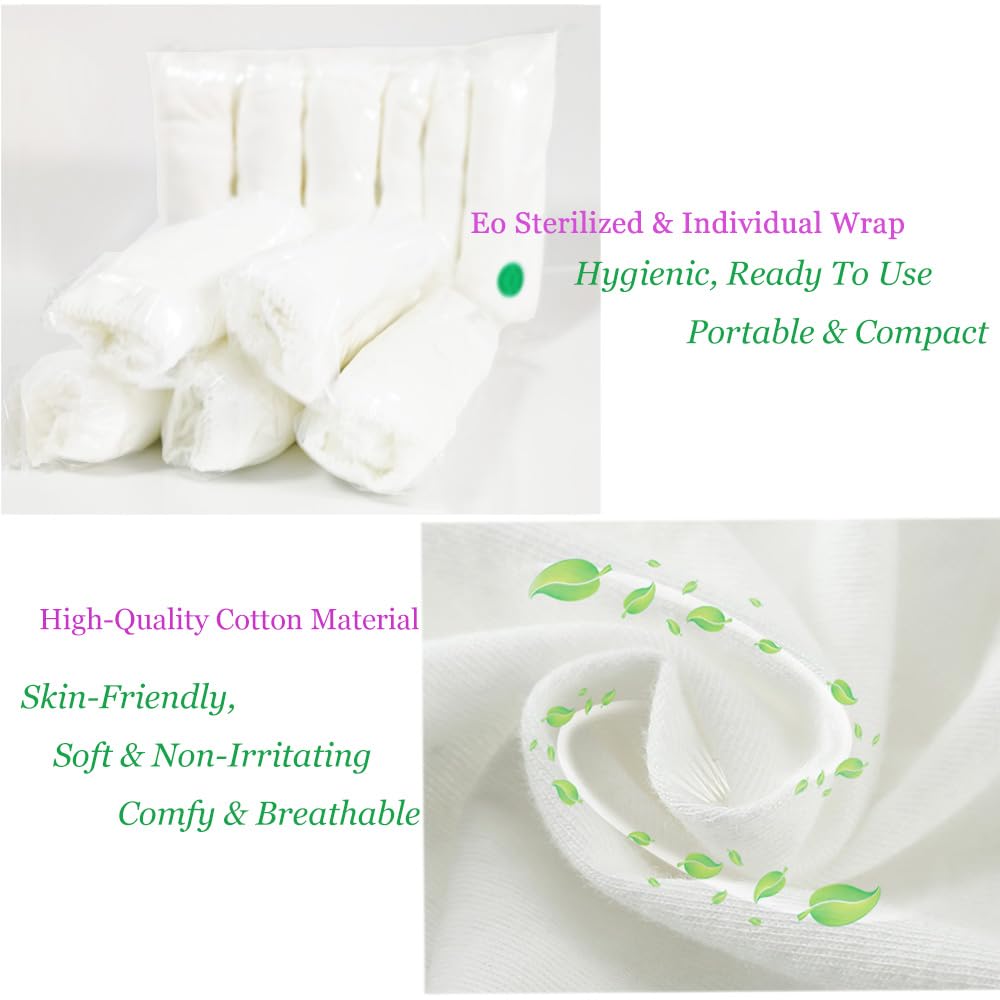 STARLY Women's Disposable Pure Cotton Underwear Travel Panties High Cut Granny Briefs (10pcs,White,M)
