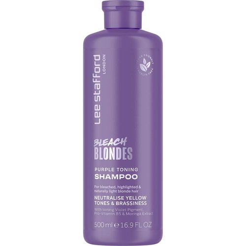 Lee Stafford Purple Toning Shampoo - Best Toner for Bleach Blonde & Grey Hair | Hydrating Cleanser, 16.9 Fl Oz