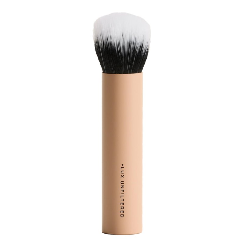 + Lux Unfiltered - Face Blending Brush for Makeup - Blush, Bronzer, Contour, and Foundation Brush for Liquids or Creams - For Buffing & Stiffiling - Vegan & Cruelty Free Synthetic Bristles