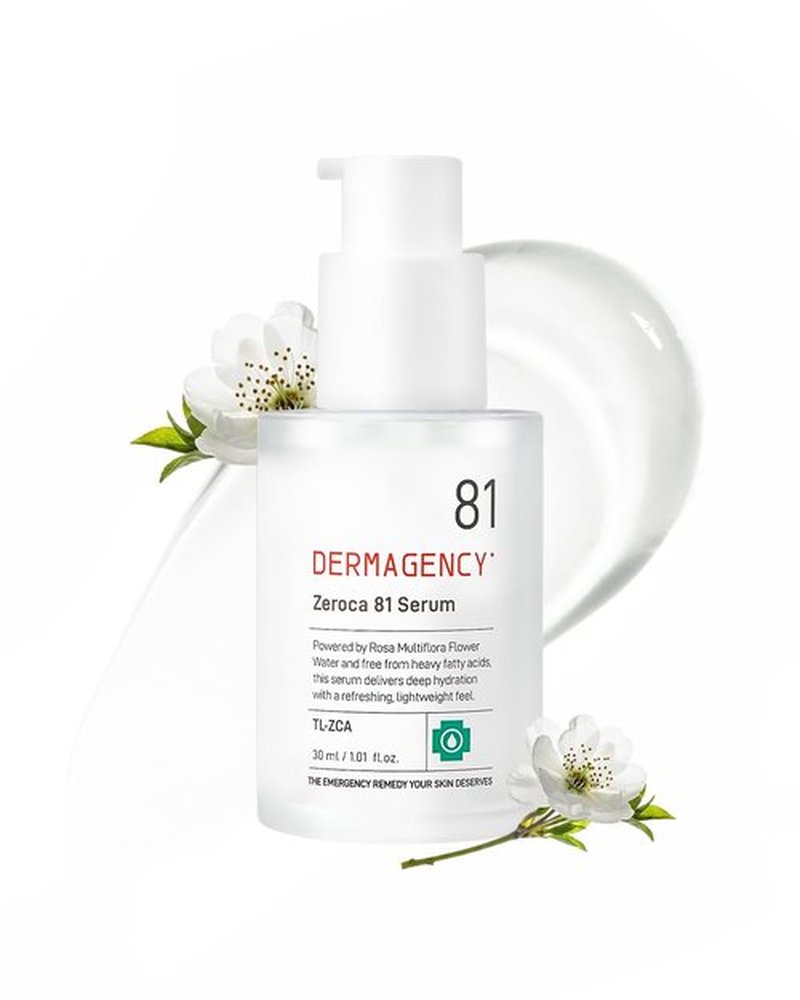 DERMAGENCY Zeroca 81 Serum – Korean Wild Rose Serum for Acne-Prone & Sensitive Skin – Balances Oil-Water, Soothes Redness, Fades Post-Blemish Marks, Firms & Hydrates 1.01 oz. 30 ml