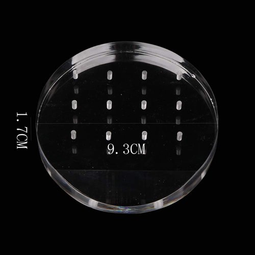 1Pc Clear Acrylic Nail Drill Bit Holder Stand Case Display Organizer 12 Holes Drill Bit Holder Manicure Tools for Home Use or Profession Nail Salon Use, Round