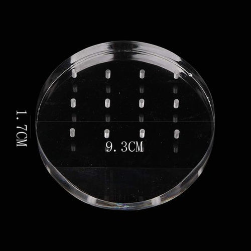 1Pc Clear Acrylic Nail Drill Bit Holder Stand Case Display Organizer 12 Holes Drill Bit Holder Manicure Tools for Home Use or Profession Nail Salon Use, Round