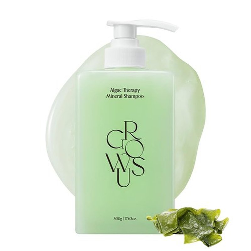GROWUS Algae Therapy Mineral Shampoo with Seaweed Complex, Biotin, PDRN (16.9 Fl Oz / 500ml)