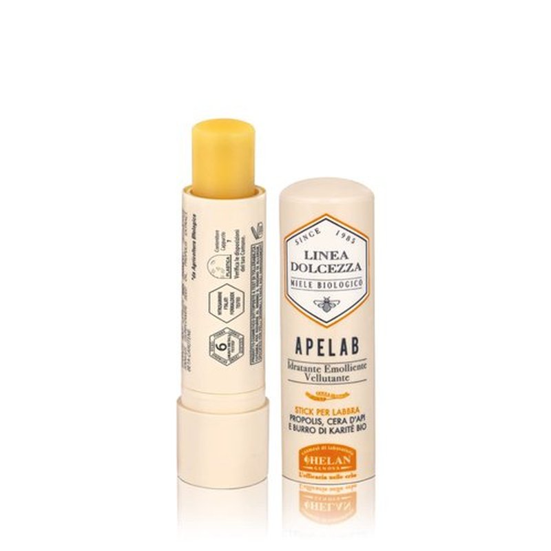 Helan Linea Dolcezza Lip Balm Stick - Shea Butter & Beeswax for Chapped Lips | Soothing Moisturizer, 4 fl oz