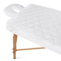 Skiennix 2-Piece Waterproof Massage Table Sheet Set - Extra Soft Fitted Sheet & Face Rest Cover | White