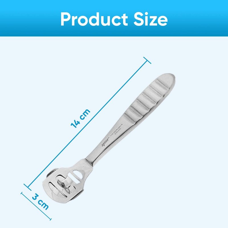 YNR Stainless Steel Foot Scraper & Callus Shaver for Feet, Pedicure Hard Skin Remover Tool with Callus Shaver Blades, Foot File for Callused Feet & Smooth Heels