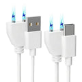 Rlissfiose 2Pack 6mm Magnetic Replacement Charger Cable with 2 Dots, 2.65ft(80cm) USB-A & USB-C Charging Port Set to Magnetic Cord for Rose Charger Toys,Massagers, Cleansers Electronics (6MM)