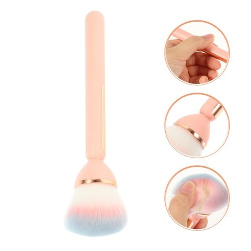 KALLORY Nail Dust Brush Portable Makeup Brush for Loose Powder and Blush with Soft Handle Compact Size for Nail Art and Makeup Application