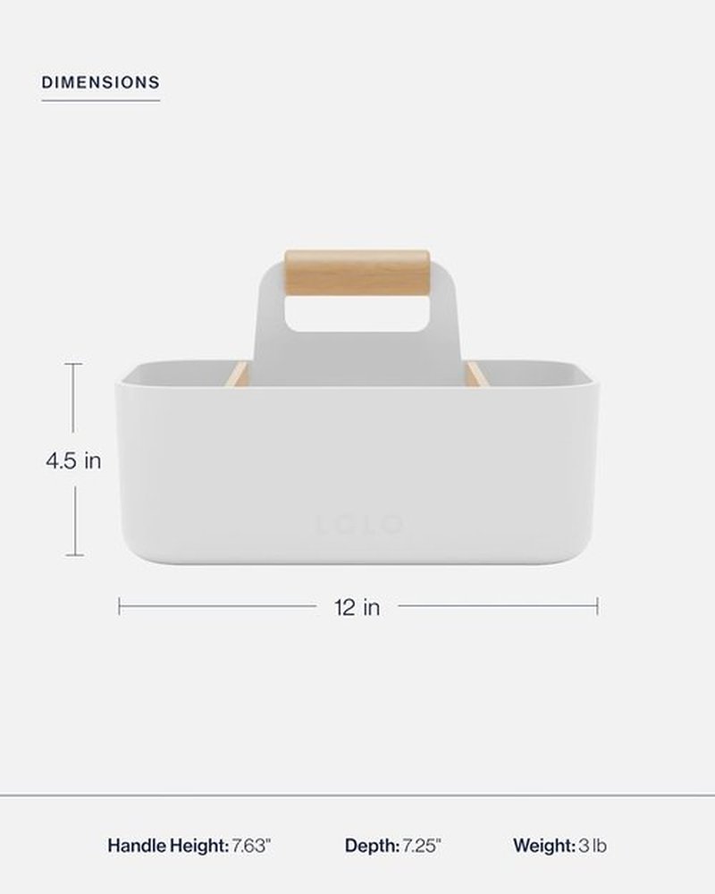 Lalo The Caddy - Versatile Multi-Purpose Storage Solution with Removable Dividers - Coconut Color