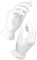 White Gloves Large (10 pair) - Cotton Gloves for Eczema, Cotton Gloves for Dry Hands, White Cotton Gloves for Women, Spa Glove, Lotion Glove, Sleeping Glove