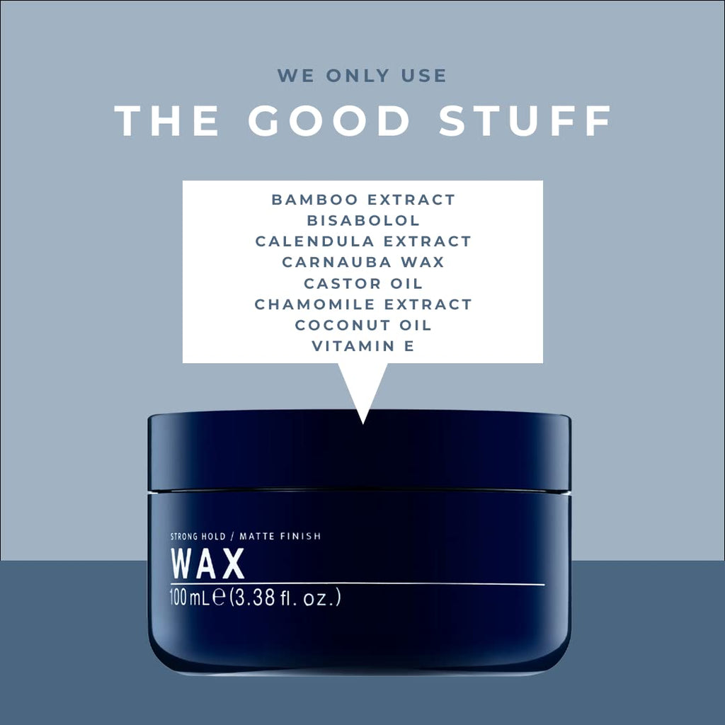 Selvedge Grooming Sculpting Hair Wax for Men, Beard & Hair, Strong Hold, Matte Finish, Made in Italy, 3.38 fl oz