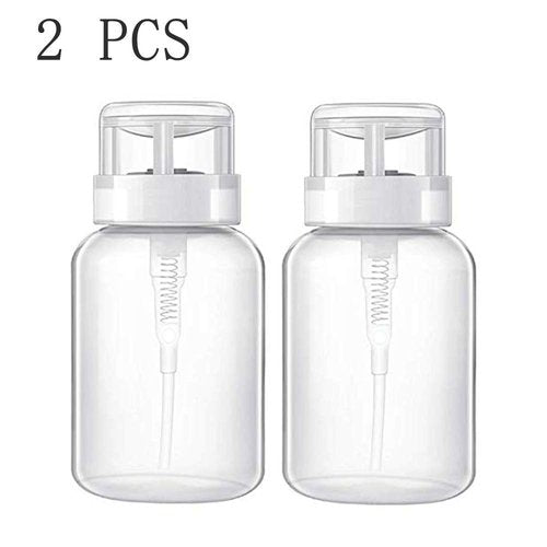 Biutee Clear Bottle 2 PCS Dispenser Bottle for Nail Polish and Makeup Remover 200ml (2 PCS)