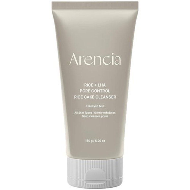 ARENCIA Rice + LHA Pore Control Cleanser - Deep Cleansing & Gentle Exfoliation for All Skin Types, 5.29 oz