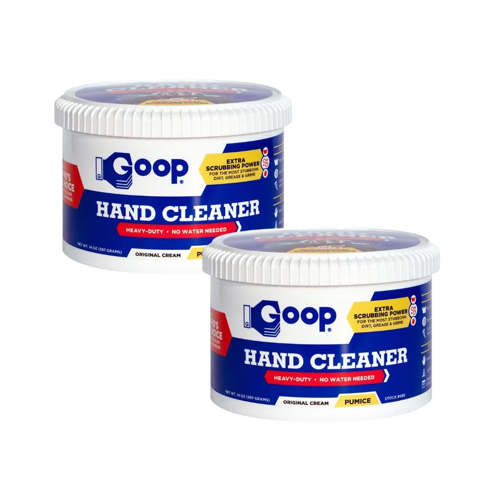 GOOP Multi-Purpose Waterless Hand Cleaner with Pumice - 14 oz Can (Pack of 2)