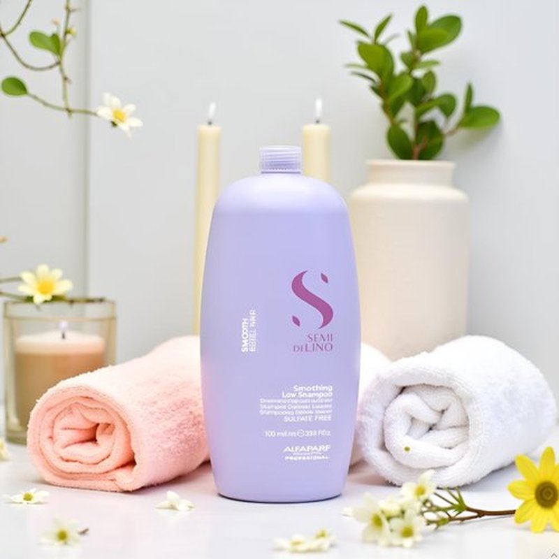 ALFAPARF MILANO Semi Di Lino Smoothing Shampoo - Sulfate Free Anti-Frizz Formula for Revitalizing Dry Hair