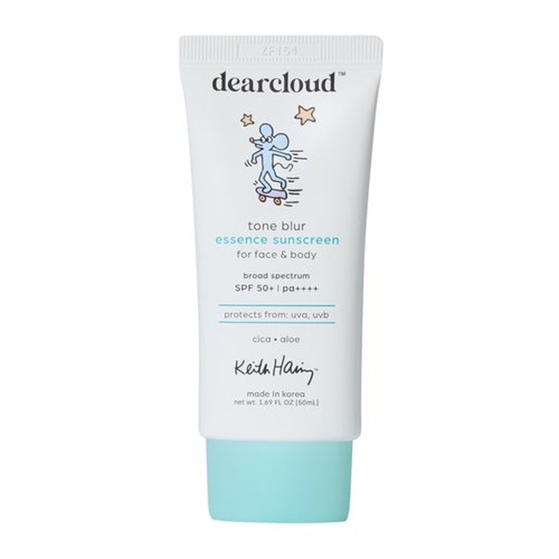 Keith Haring Tone Blur Essence Sunscreen SPF 50 – Korean Sunscreen for Face, Primer & Vegan (1.69 fl oz)