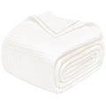 Joydeco 100% Cotton Muslin Throw Blanket for Couch Bed and Sofa, 4-Layer Lightweight and Breathable Soft Gauze Blanket for All Season, Luxury Throws Cotton Blanket Gift(White, 50"x70")