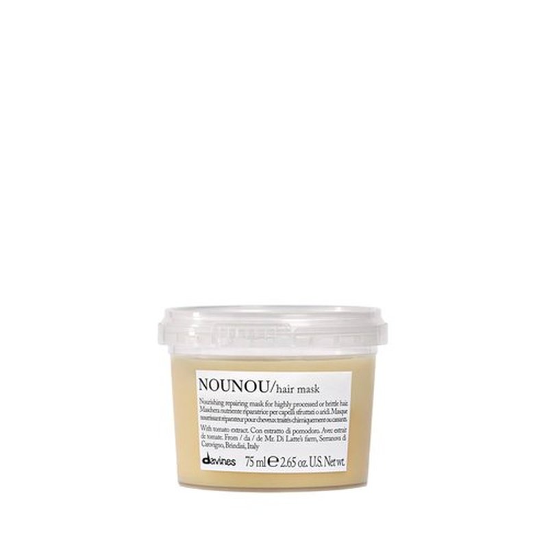Davines NOUNOU Hair Mask - Nourishing Treatment for Bleached & Permed Hair | Adds Shine Weightlessly