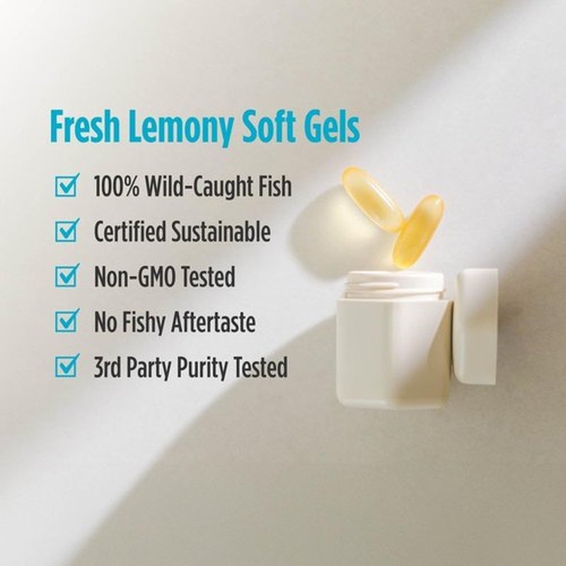 Nordic Naturals Ultimate Omega Soft Gels - High-Potency 1280 mg Omega-3 Fish Oil | Lemon Flavor - 90 Count