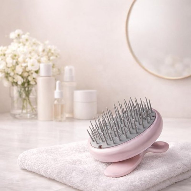 Scalp Scrubber [Made in Japan] Unique Layout Shampoo Brush for Smooth Brushing Long Hair, Head Massage, Men, Women, and Gift