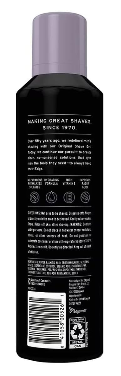 Edge Extra Moisturizing with Vitamin E Shave Gel 7 oz (Pack of 6)