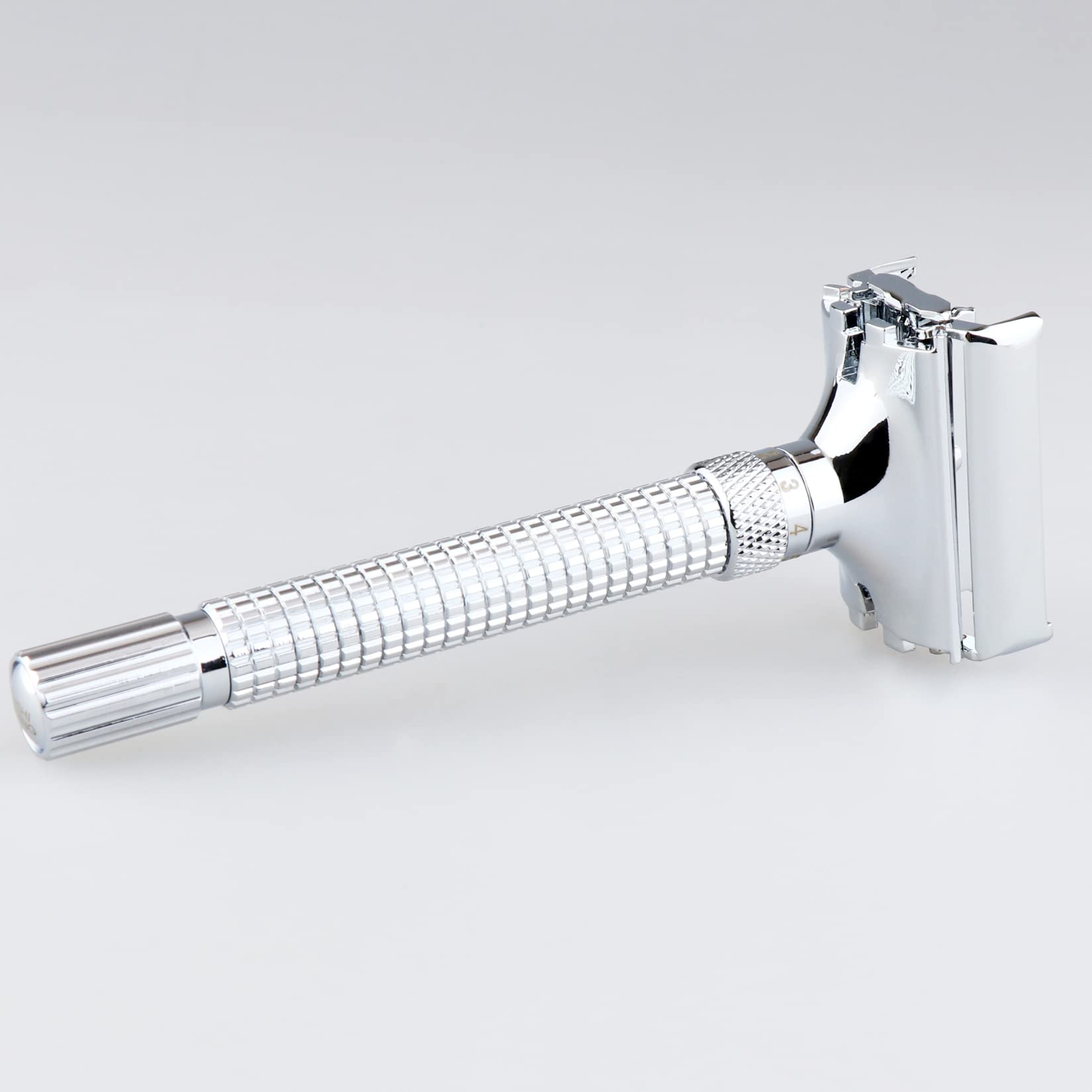 WEISHI Safety Razor Adjustable Butterfly Open Double Edge Chrome