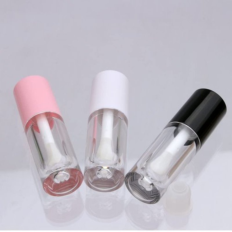 COSIDEA 14pcs Empty 6ml big doe foot wand Chunky lip gloss tubes for DIY lipgloss,Pink round lipgloss containers tubes with thick wand (Pink)