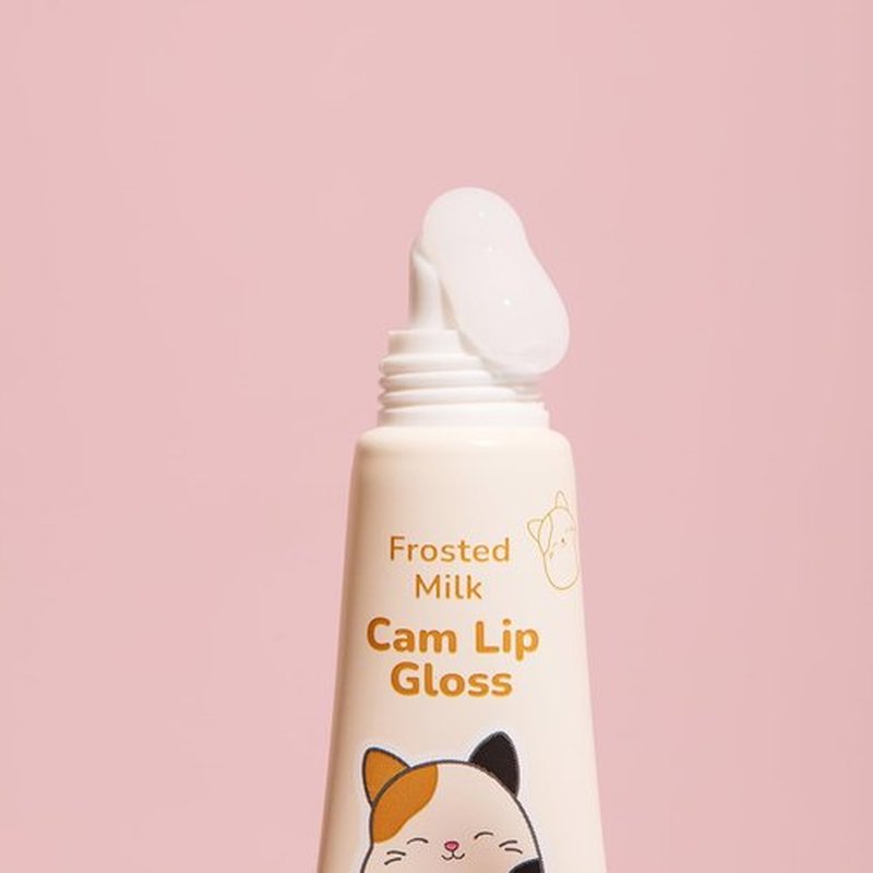TONYMOLY Cam the Cat 2-Piece Set | Coconut Milk Hand Cream & Frosted Milk Lip Gloss - Adorable Korean Skincare Gift for Women & Teens