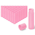 Sherules 50Pcs Empty Lip Balm Tubes 5.5ml - BPA Free and Leak-Proof Small Twist-Up Lip Containers for DIY Homemade Lipstick Balm,Pink