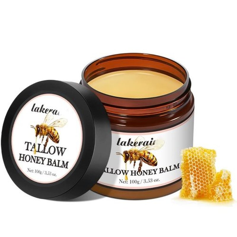 JEMPET Beef Tallow and Honey Balm - Tallow Honey Skin Balm - Skin Moisturizer for Face & Body (03, Unscented)