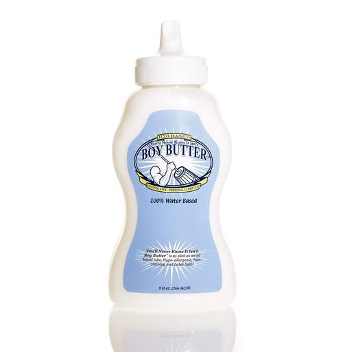Boy Butter H2O - Premium Water-Based Personal Lubricant | 9 Fl Oz Squeeze Bottle