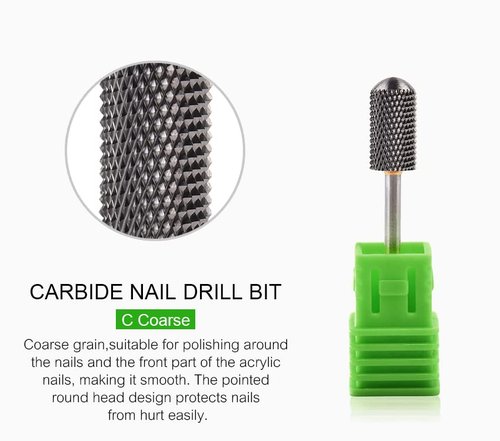 Rolabling 3 pcs Round Head Alloy Nail Drill Bits Manicure Drilling with 1 pcs Nail Drill Bit Storage Box For Electric Nail Drill Manicure Machine Nail Gel Polish Removal Nail Accessories Tool (Set)
