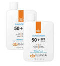iluvia SPF 50 Mineral Sunscreen Zinc Oxide (2 Pack) - Broad Spectrum UVA/UVB Protection, Water Resistant, Non-Greasy, No White Cast - Daily Face & Body Sunblock for All Skin Types (4.6 oz Each)