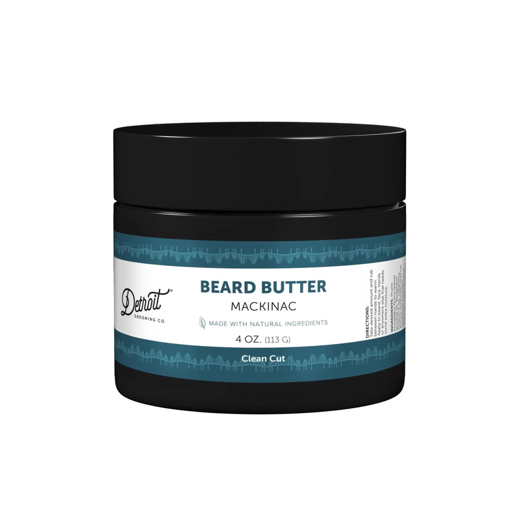 Detroit Grooming Co. Beard Butter for Men - Premium Leave-In Conditioner & Softener with Safflower Oil & Shea Butter - Hydrating Beard Moisturizer for Growth & Thickness - Mackinac, 4oz