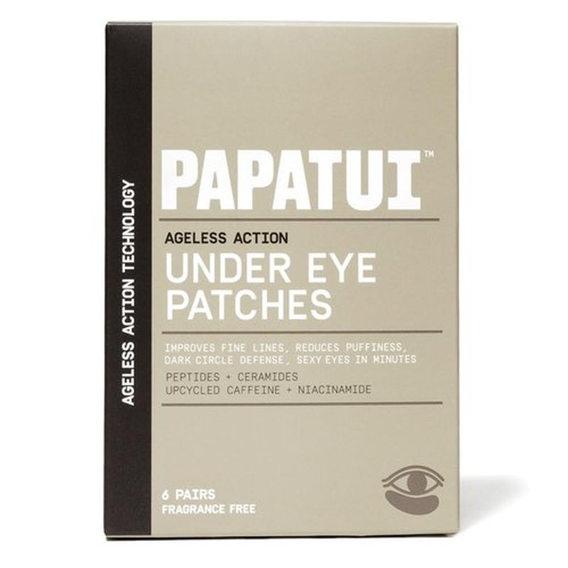 PAPATUI by Dwayne Johnson Fast-Acting Under Eye Patches for Men | Ageless Action to Reduce Puffiness, Dark Circles and Fine Lines | Made with Niacinamide, Hyaluronic Acid, Caffeine | 6ct