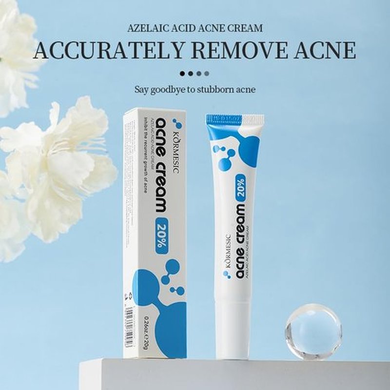 Azelaic Acid Acne Treatment Cream - 20% Glycolic Acid & Hyaluronic Acid, Oil Control, 20g