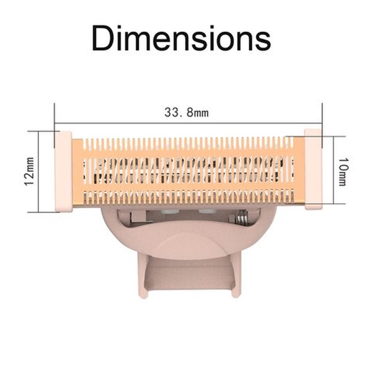 Finish Touch Flawless | 2 Pack Replacement Body Razor Heads with Clean Brush - Rose Gold