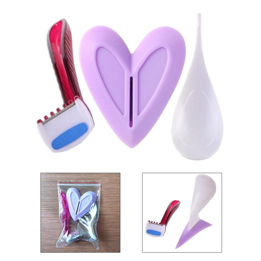 Amagogo Female Hair Removal Stencil Set for Bikini Area, Heart, Optional