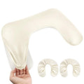 EBANKU Nail Arm Rest Covers for Nails Tech, White Arm Rest Protector Covers Set of 2, Premium PU Leather Waterproof, Suitable for U-Shaped Professional Manicure Nail Hand Rest and More