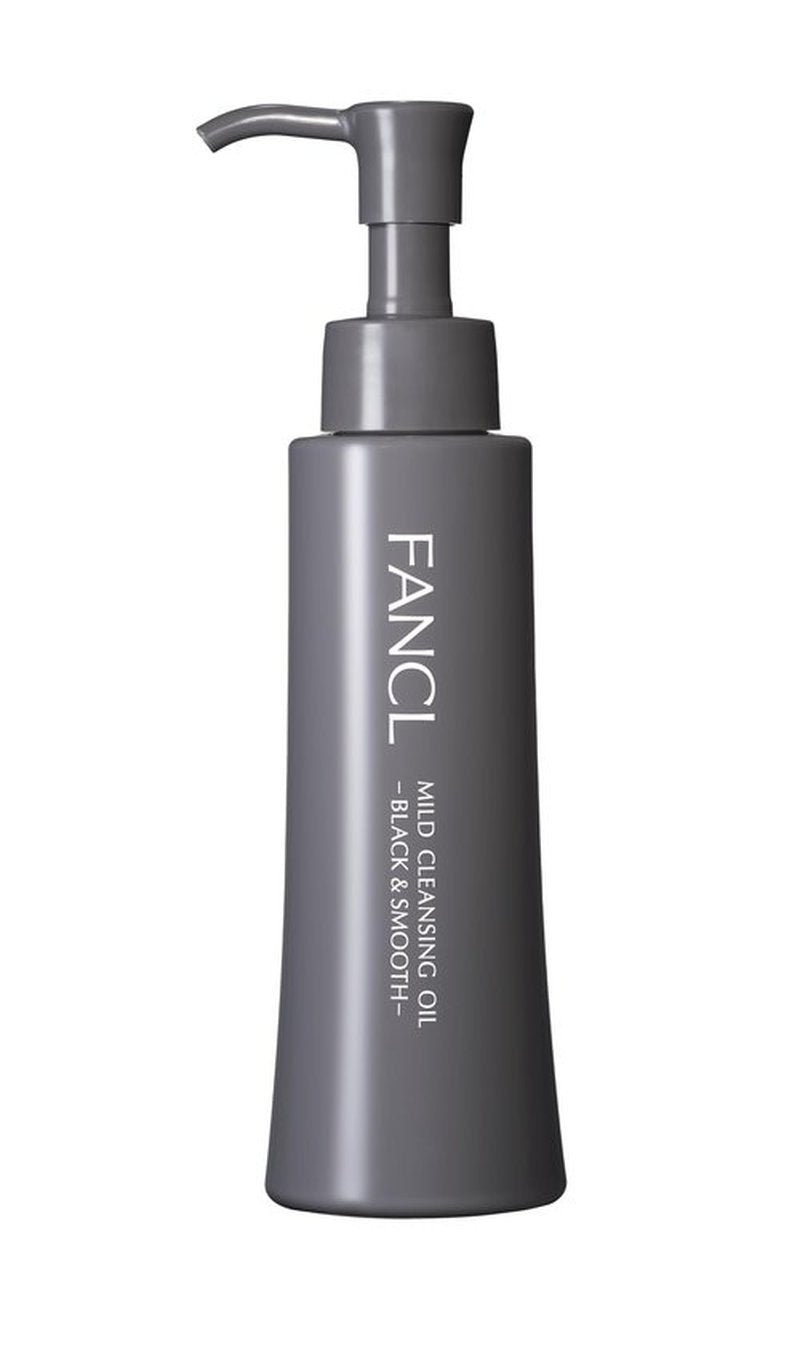 FANCL Mild Cleansing Oil Black & Smooth, Japanese Facial Cleansing Oil, Makeup Remover, Oil Cleanser, Charcoal Formula, 100% Preservative Free, Clean Skincare for Oily Skin