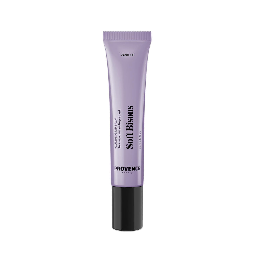 Provence Beauty Soft Bisous Plumping Lip Balm – Hydrating Lip Care Treatment with Tripeptide-1, Hyaluronic Acid & Shea Butter – Anti-Aging Lip Balm that Smooths, Softens & Plumps Dry Lips – 0.5 fl oz