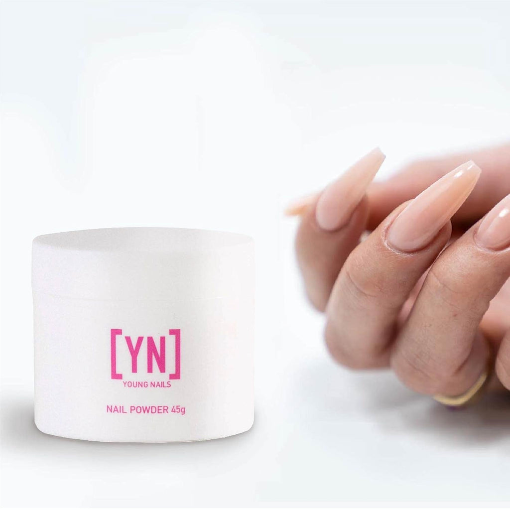 Young Nails Acrylic Speed Powder - Professional Self-Leveling Nail Powder in Clear, Nude, Pink & White | Quick Set in 60 Seconds