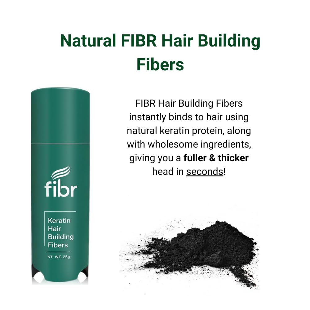 FIBR Hair Keratin Building Fibers, Fill In Fine and Thinning Hair for instant Full and Thick Look, Premium Hair Fibers For Both Men and Women (Blonde)