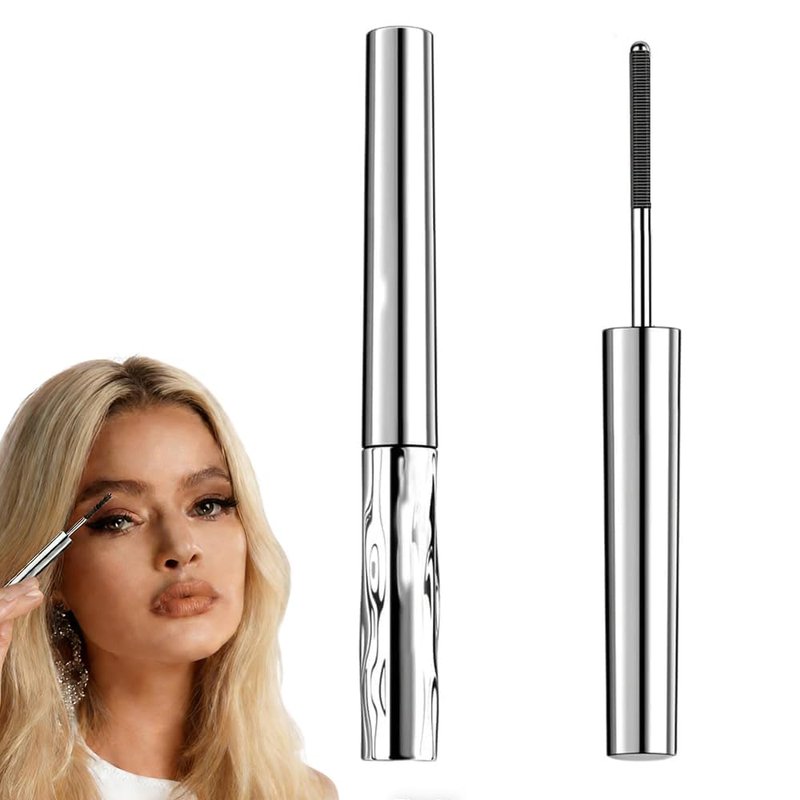 Upgraded Iron Metal Wand Mascara - Waterproof 3D Curling Formula, Long-Lasting & Smudge-Proof | Black