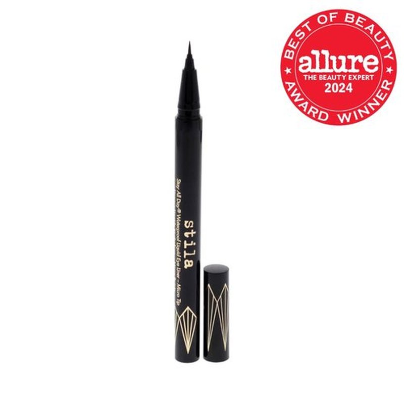 Stila Waterproof Liquid Eyeliner - Stay All Day Formula with Fine Brush Tip | Smudge-Proof, Satin Finish