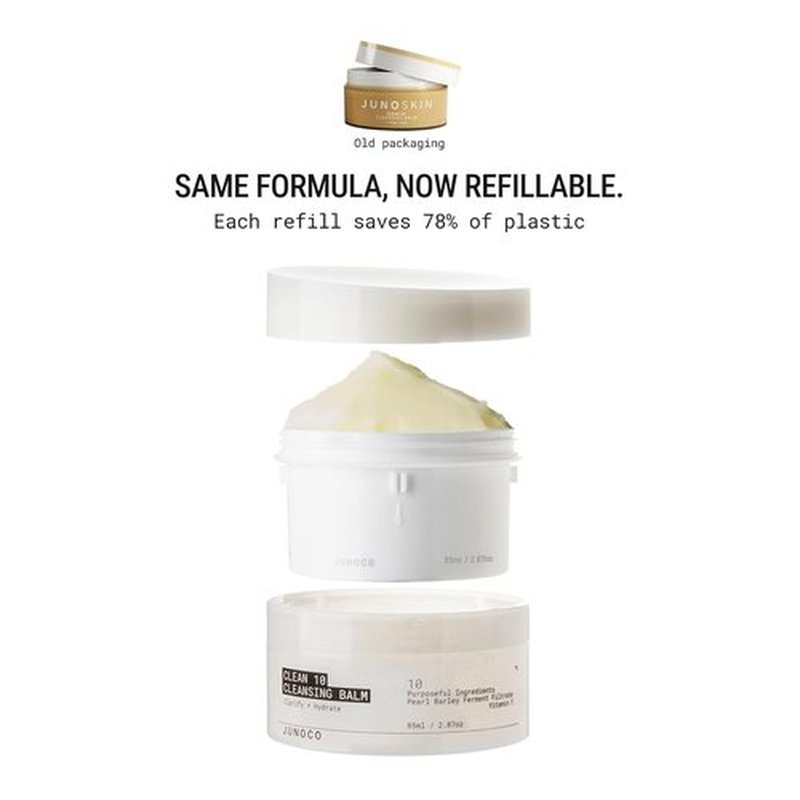 JUNO & Co. Clean 10 Cleansing Balm - Gentle Makeup Remover with 10 Ingredients | 85g / 3.0oz