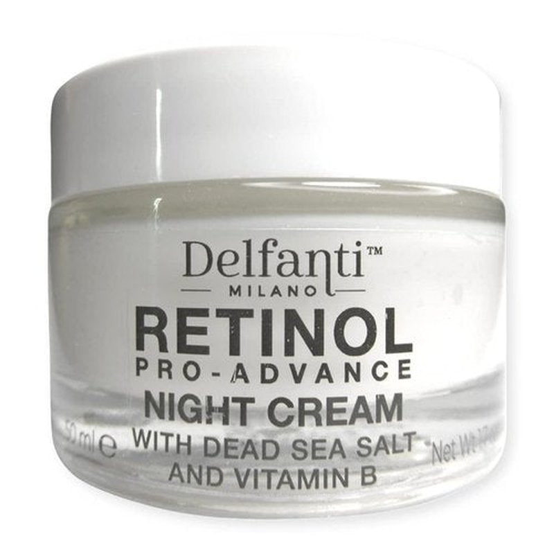 Delfanti-Milano • RETINOL PRO-ADVANCE • Anti-Aging DUO pack • Day + Night Creams • Face and Neck Moisturizers with Dead Sea Minerals and Vitamins E and B • Made in Italy