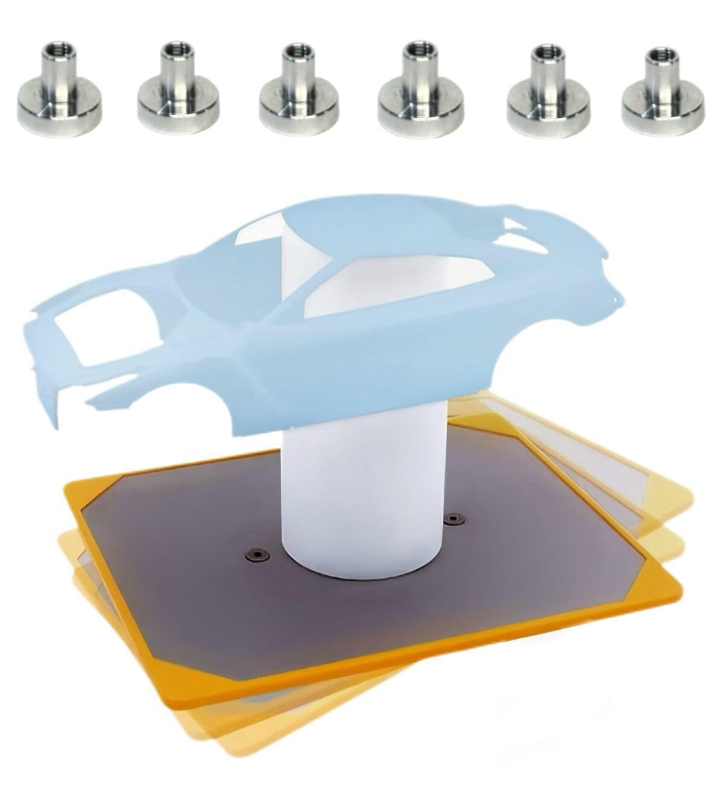 Magnetic - Clip Rotating Base for Paint Clip Master | Ball - Bearing Smooth Spin, Silicone - Insulated Safety Design | Even Coating for Miniatures & Models | Comes with 6 Magnets for Matching Use