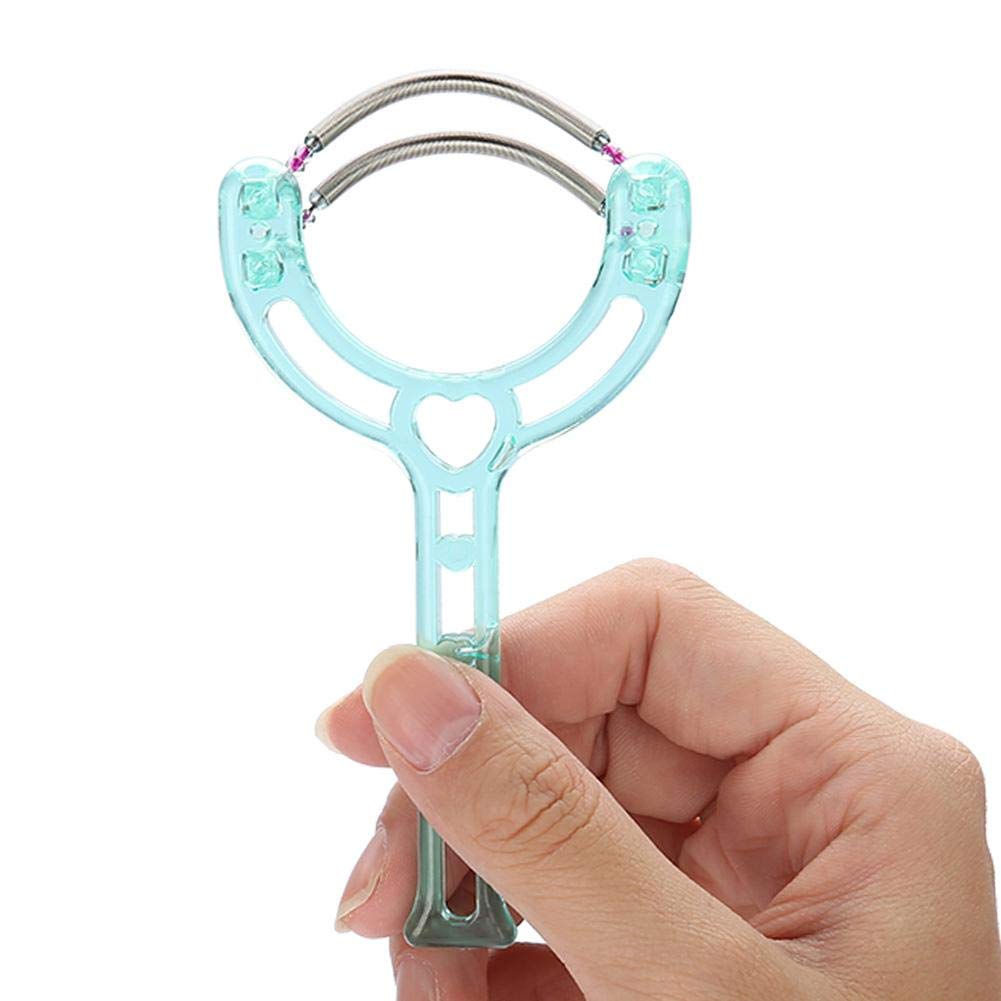 ANGGREK Hair Remover Portable Face Lips Hair Epilator Removal Plastic Spring Device Beauty Tool 2 Colors(Green)