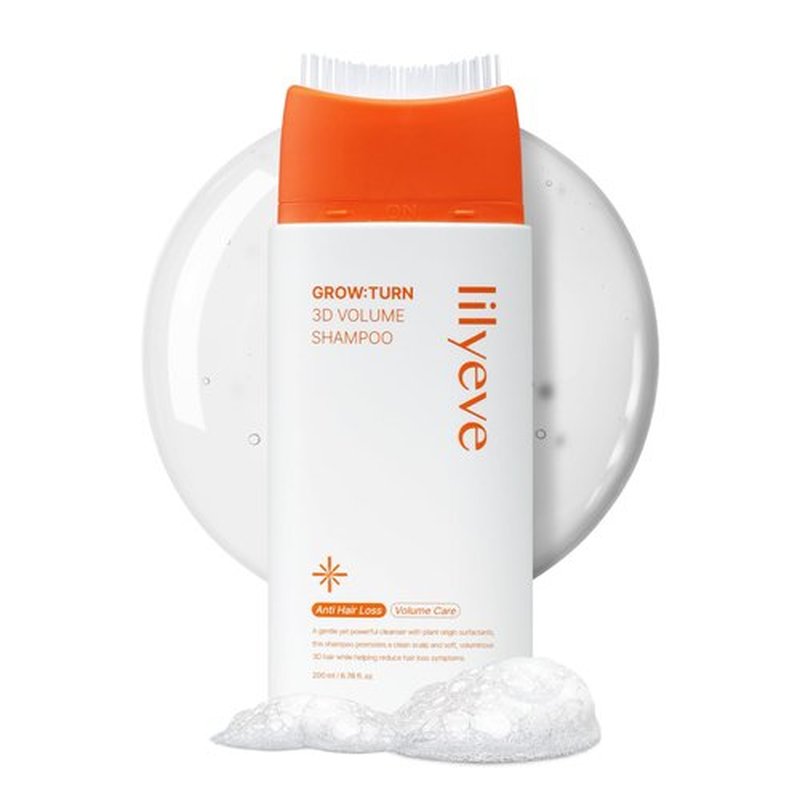 Lilyeve GrowTurn 3D Volume Shampoo - Built-In Brush for Thinning Hair & Fuller Volume | 6.76 Fl Oz